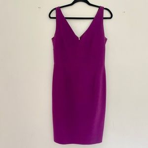 Tahari Jewel Tone Purple Sleeveless, cocktail sheath, Sz 8